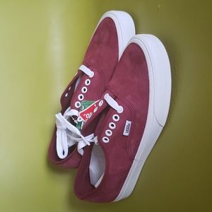 VANS ATHLETIC PIG SUEDE TAWNY PORT SNEAKERS